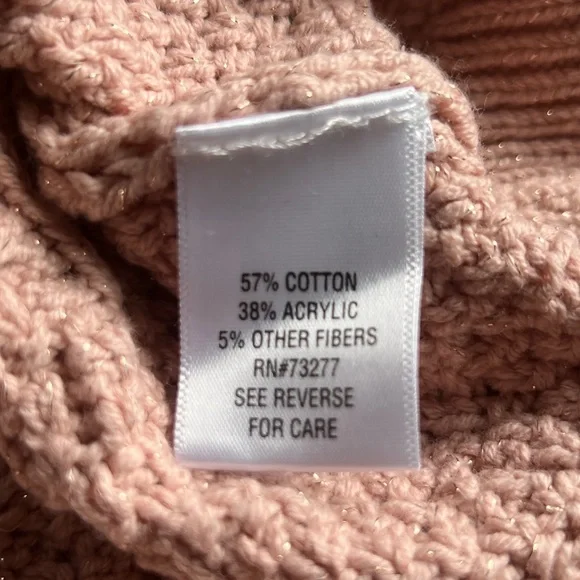 Croft & Barrow Women's Pink Sparkly Sweater NWT - Size XL - Picture 6 of 8